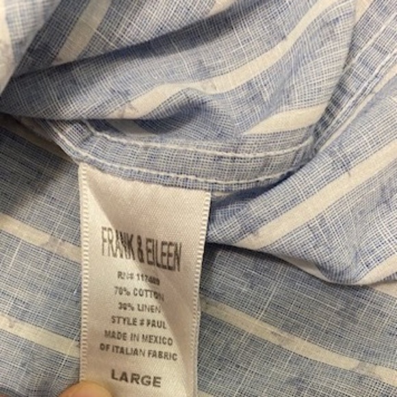 Frank & Eileen Men's Stars and Stripes Button Up Shirt Size L - Picture 7 of 8